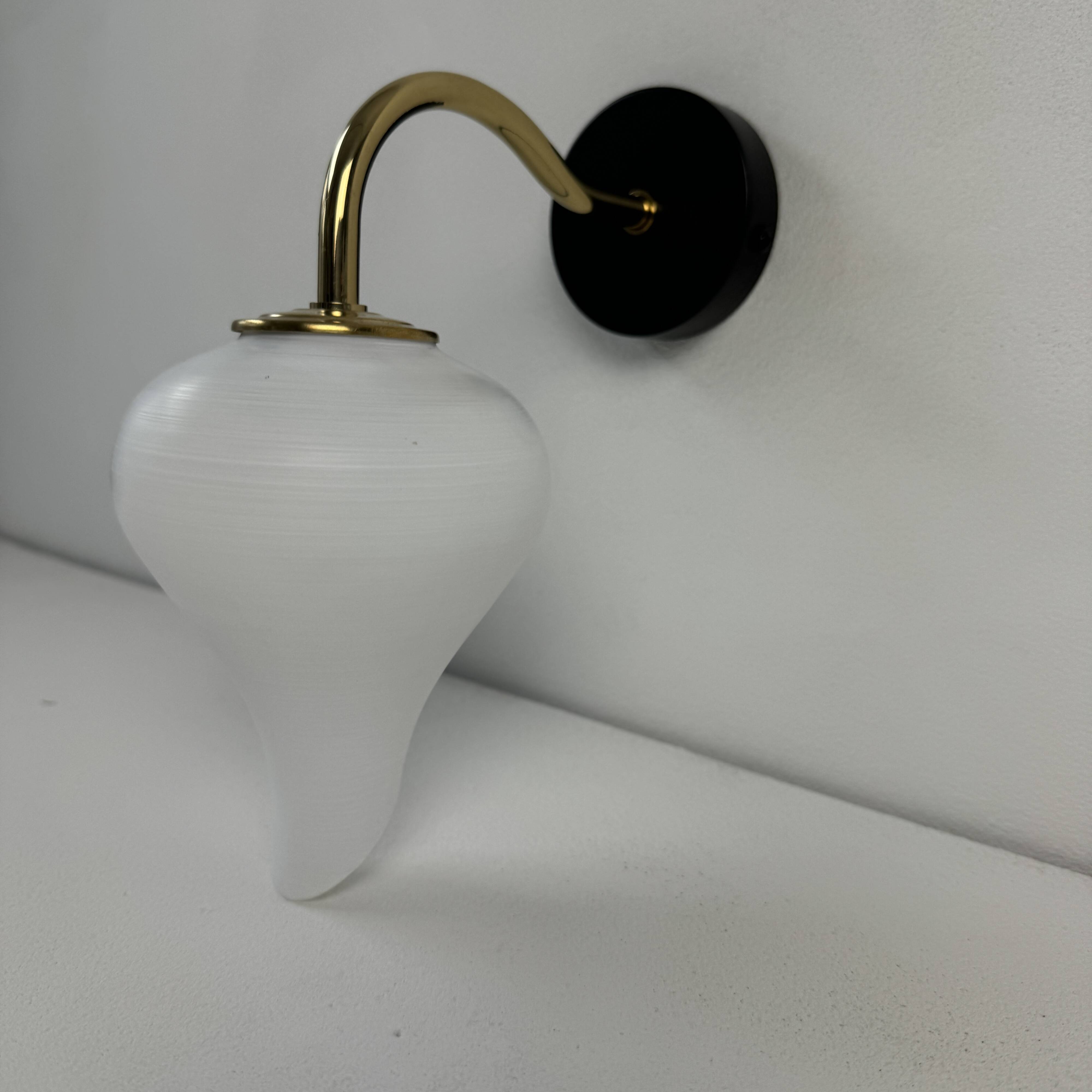 Lot of 3 old vintage opaline wall lights