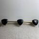 Wall-mounted coat rack with 3 hooks from the 1960s.