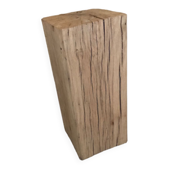 Cube bloc de bois table de chevet