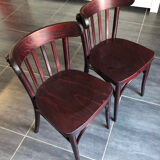 Paire de chaises de bistrot vintage