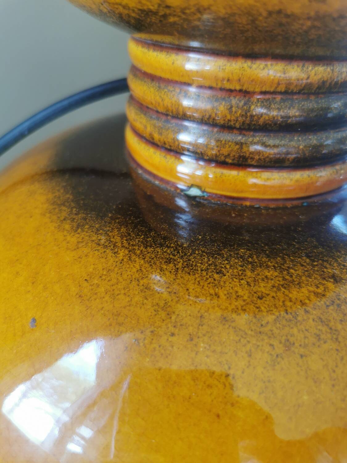 Vintage ceramic lamp base from the 70s