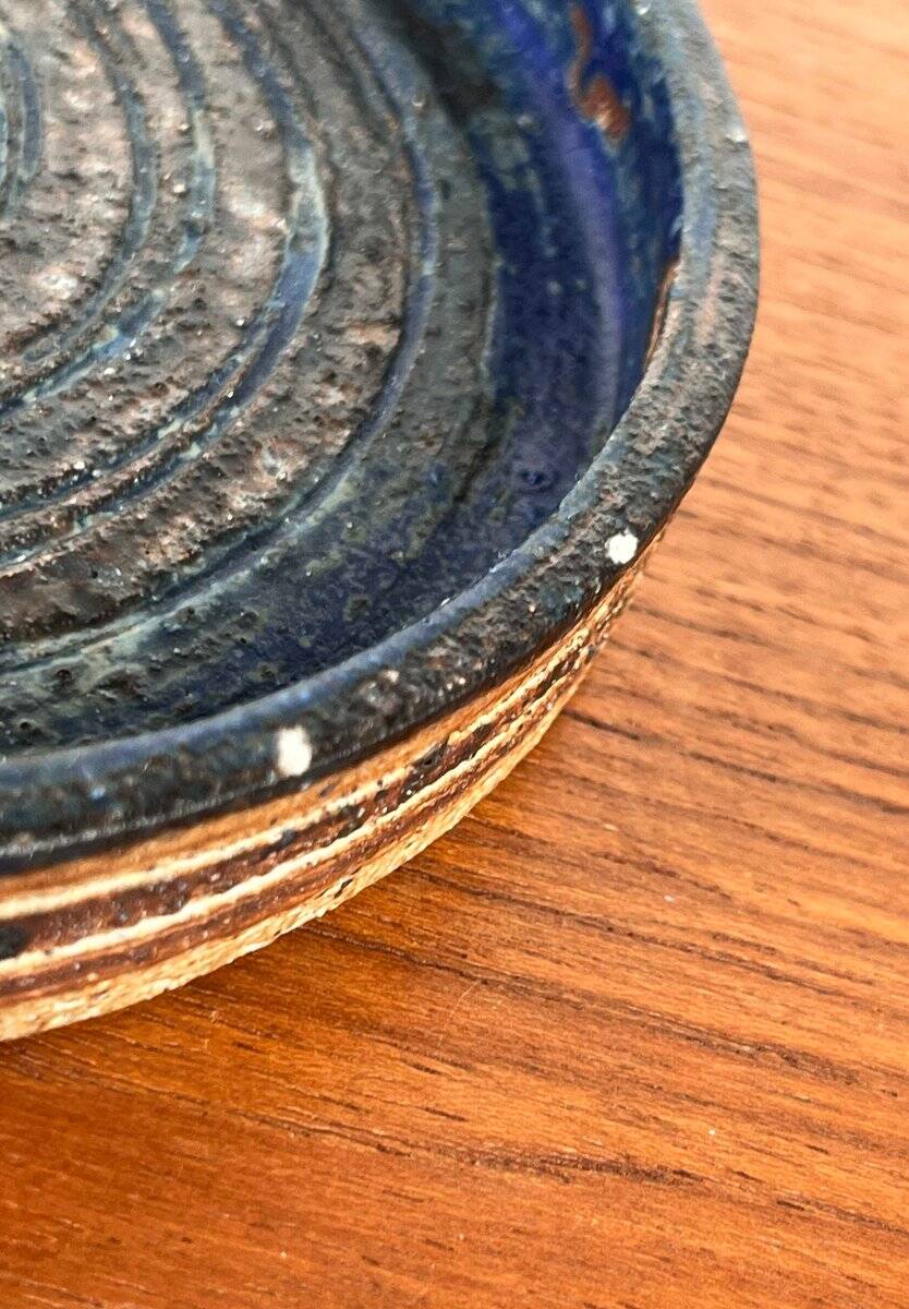 Mid-century modern Danish studio pottery bowl by Tue Poulsen for Tue Keramik, 1960s.