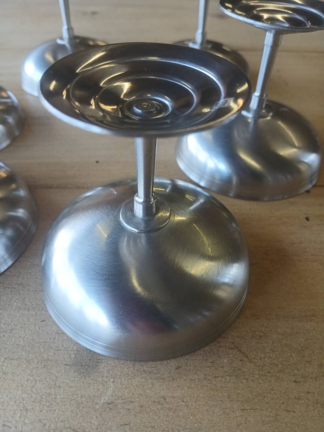 6 antique stainless steel ice cream cups Remy Letang