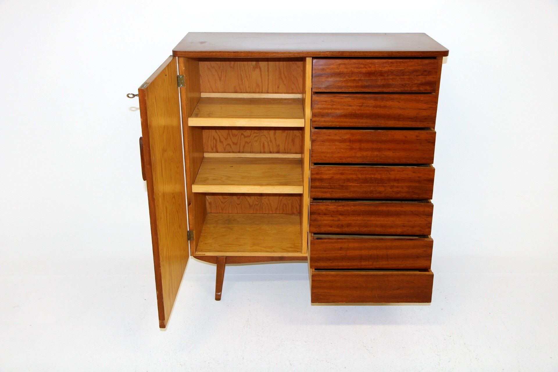 Scandinavian mahogany chest of drawers, Sweden, 1950