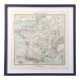 Carte de la France vintage de 1950