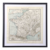 Vintage map of France from 1950