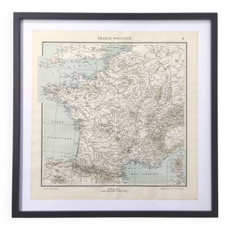 Vintage map of France from 1950