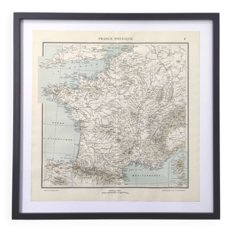 Carte de la France vintage de 1950