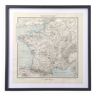 Vintage map of France from 1950