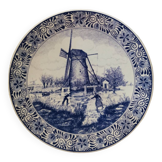Assiette vintage bleue motif delfts blauw Chemkela, Hollande