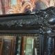 Large 19th-century lacquered wooden mirror