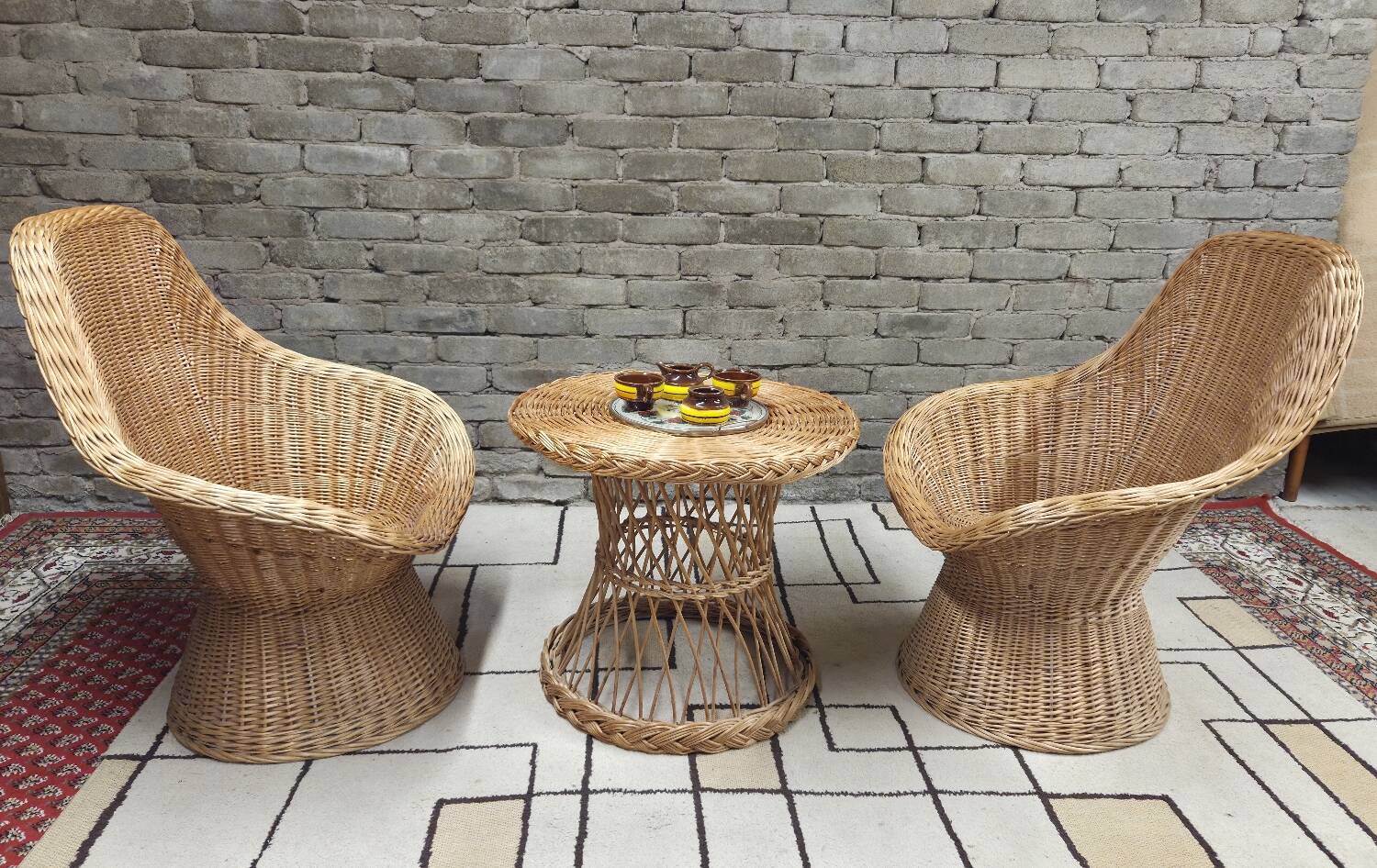 Rattan, wicker lounge set