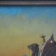Ancient painting oil s wood, orientalist Bedouin camel desert unsigned