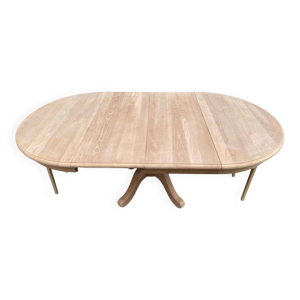 Table à manger ronde - massif brut