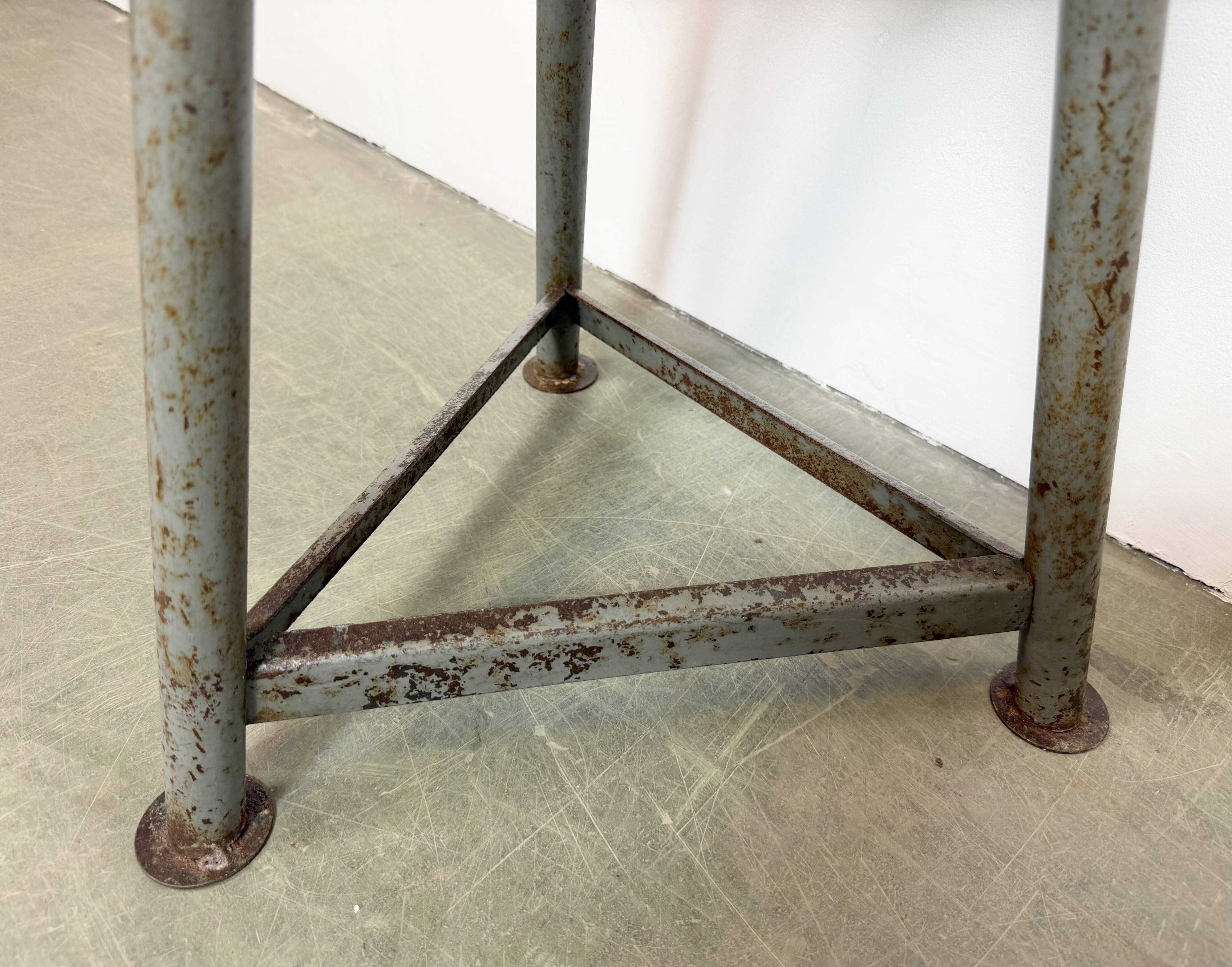 Grey Industrial Workshop Stool, 1960s