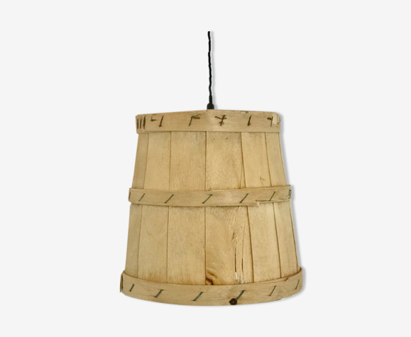 Suspension panier en bois