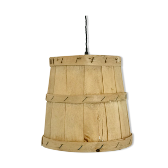 Suspension panier en bois