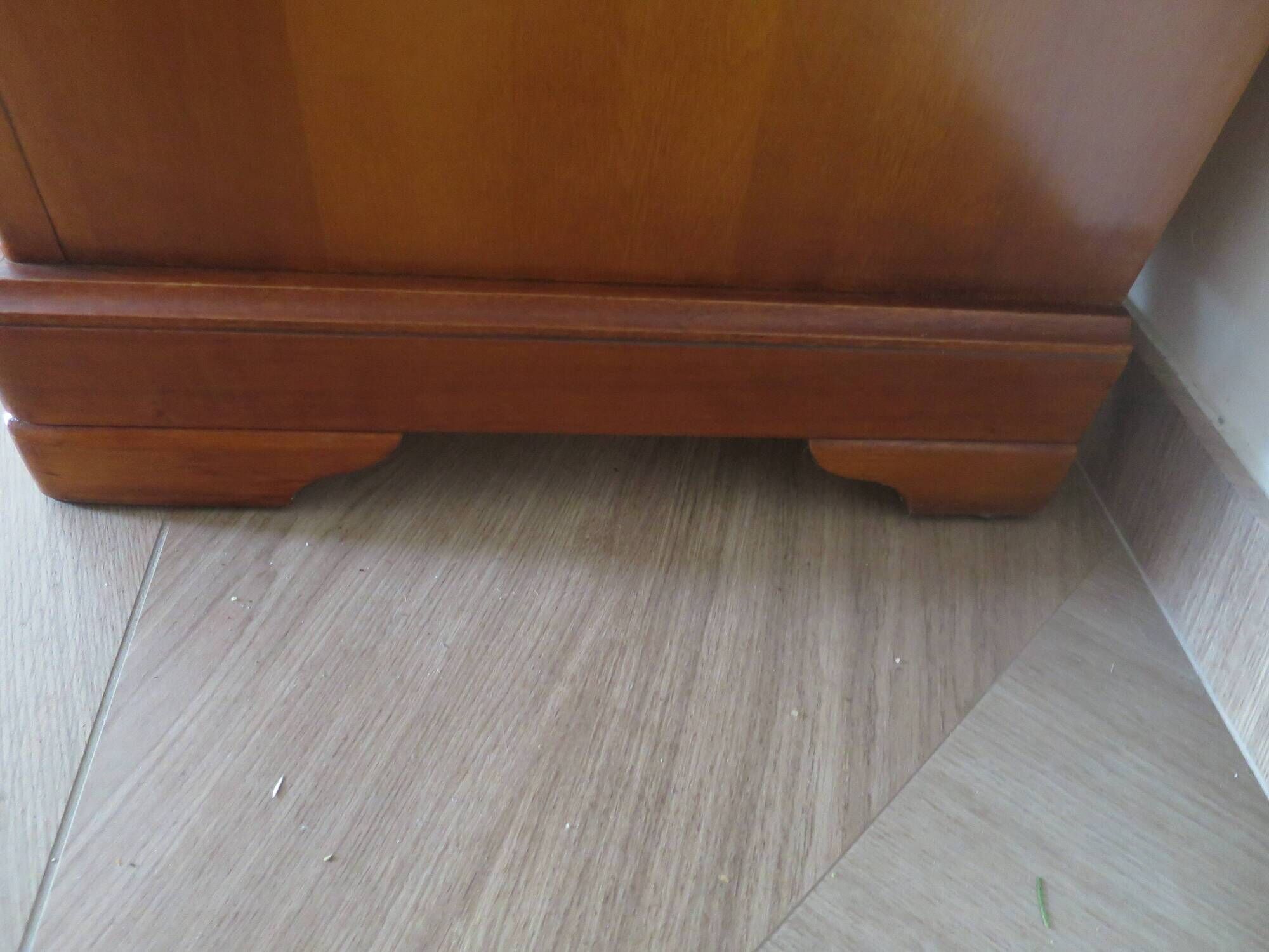 Vintage commode secretary dressing table sliding top 7 drawers cherry wood