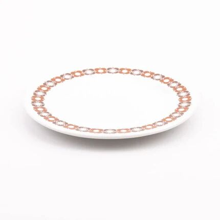 Set of 5 cups, 5 saucers and 5 dessert plates by Thomas in white porcelain.