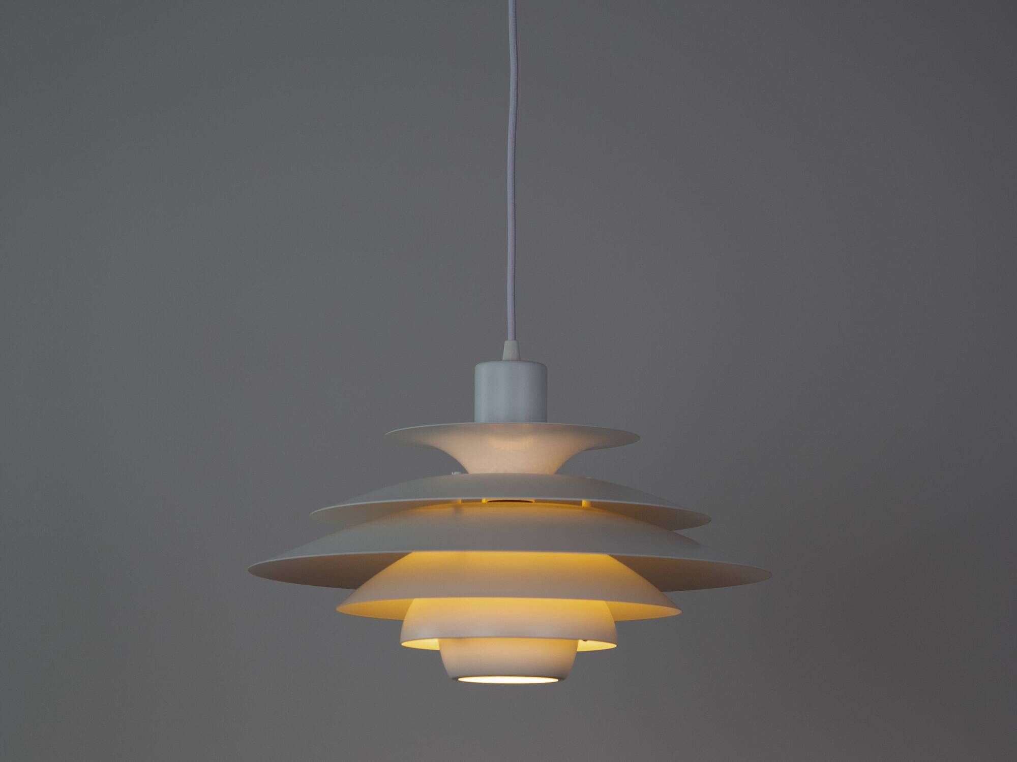 Danish vintage Verona pendant lamp by Kurt Wiborg, Jeka, 1980s
