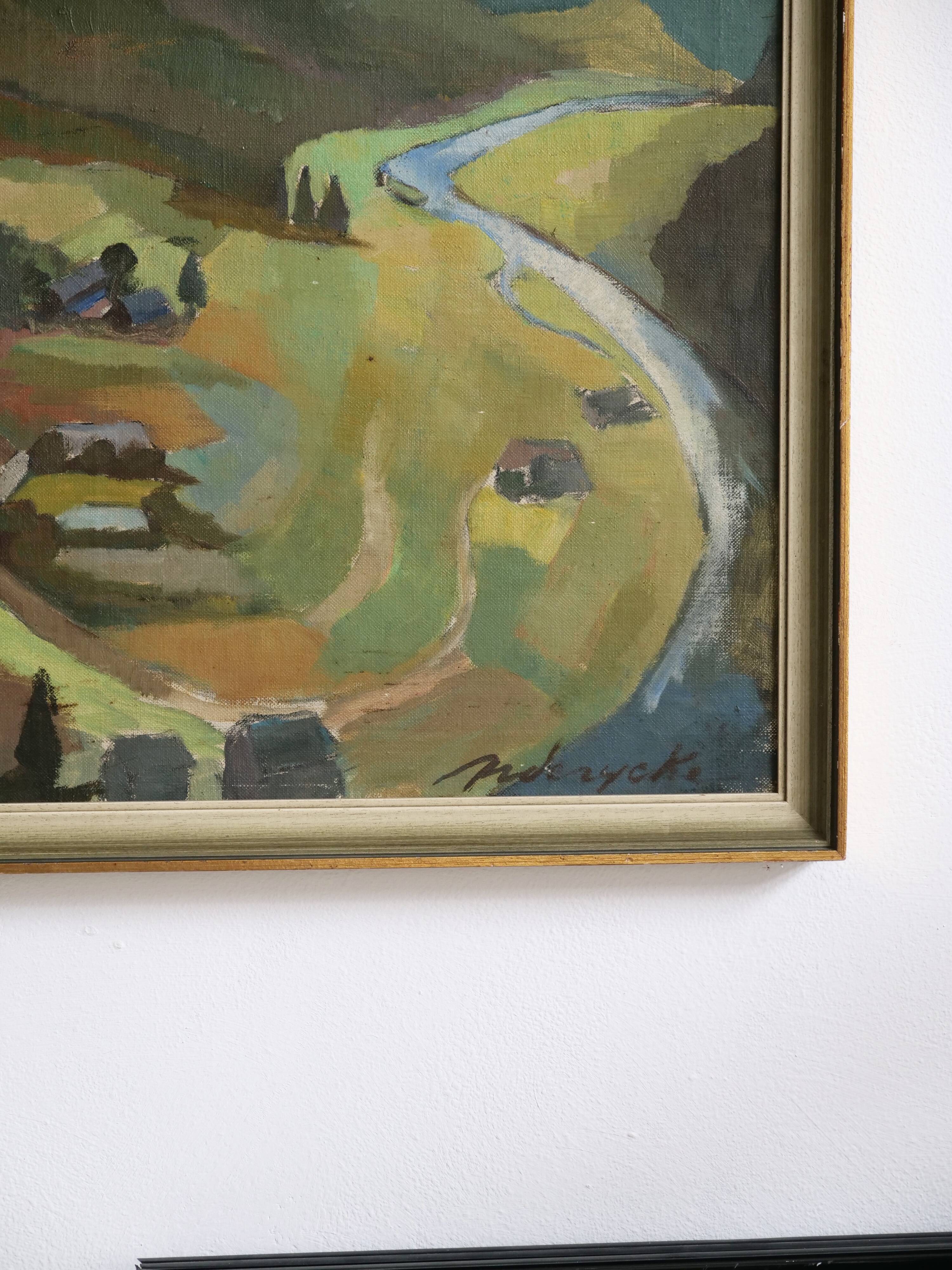 Landscape painting valley