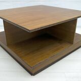F.Lli Saporiti Mid-Century Modern Italian Walnut Coffee Table, 1960s