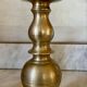 Pair of solid brass candlesticks from the 19th century.