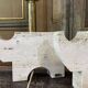 Pair of Italian travertine lamps by Fratelli Mannelli
