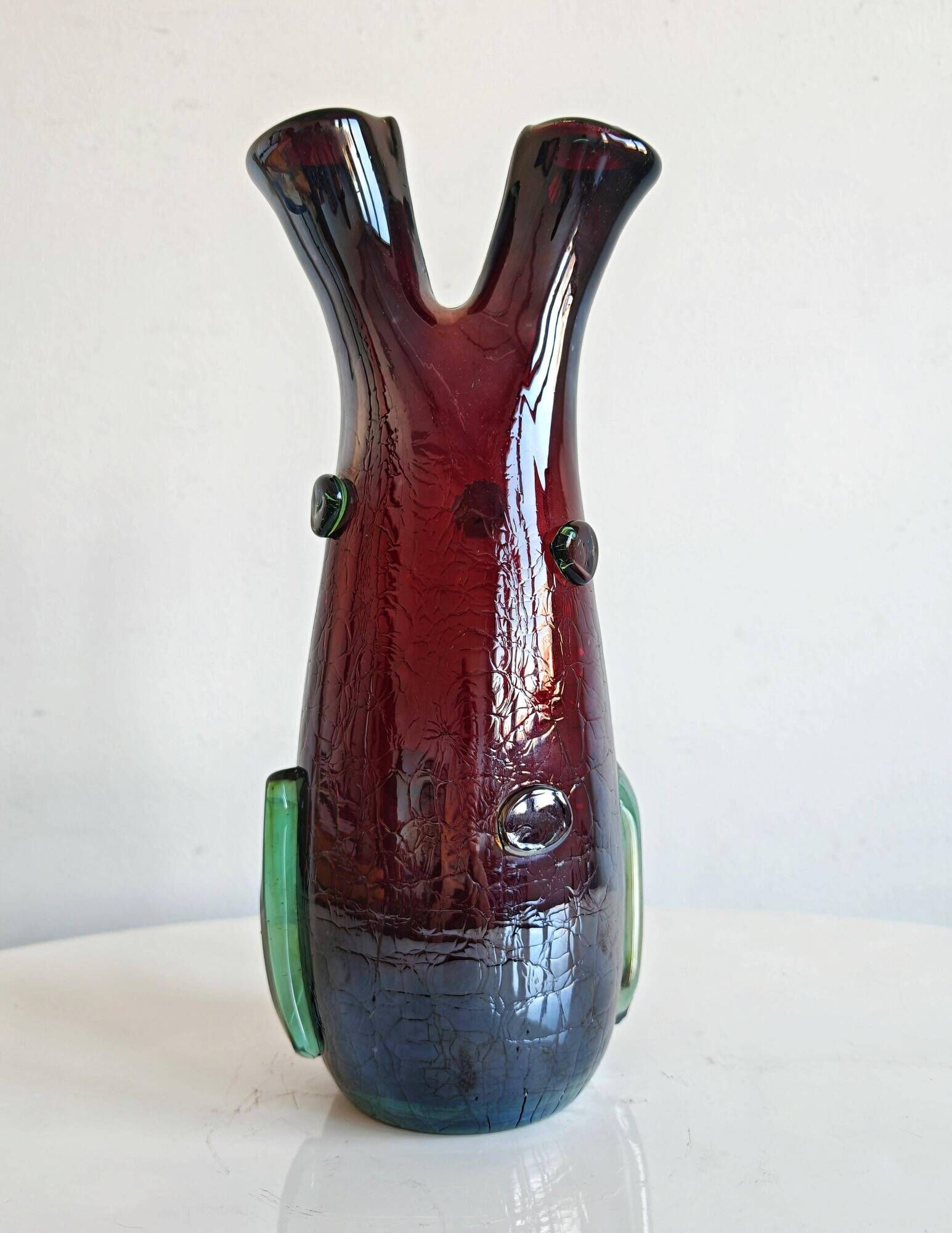 Vase en verre de Murano Mid Century Modern par Luciano Ferro 1950s