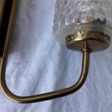 Brass and bubble glass wall light