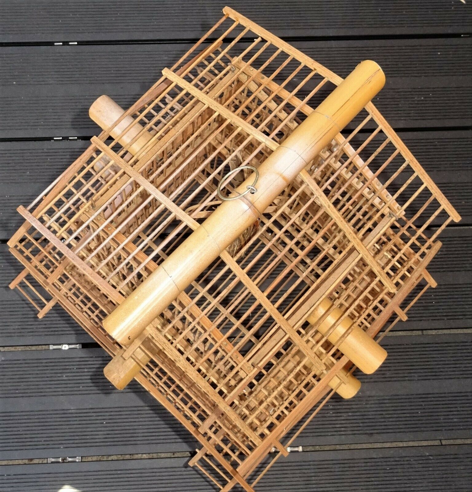 bamboo bird cage form pagoda 1960s - 70