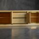 Faux-Marble Lacquered Sideboard by Jean Claude Mahey, France, 1970s