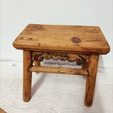 Small rustic old wooden stool