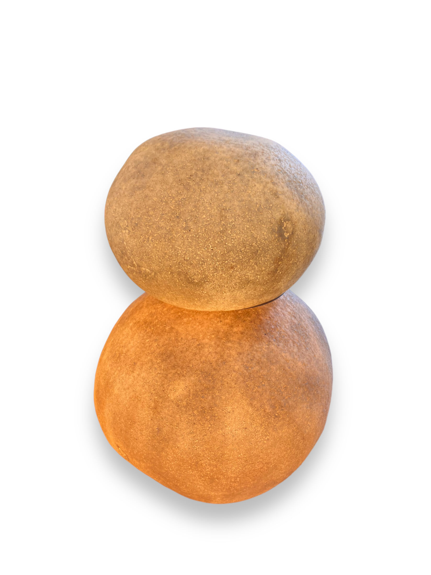 Lamp andré cazenave lamps pebbles pebble stone model "dora" circa 1970