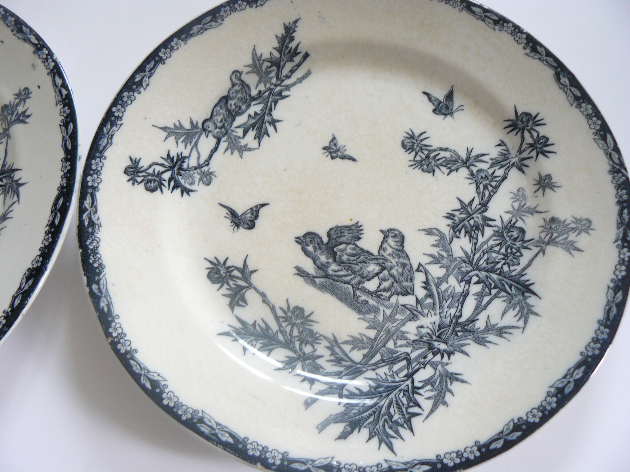 Lot of 2 dinner plates model railway land "chick"