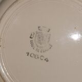 Ancienne assiette à dessert / fromage , faience st amand