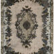 Handmade Hi-Low Pile Turkish 1980s 217 cm x 313 cm Grey Rug