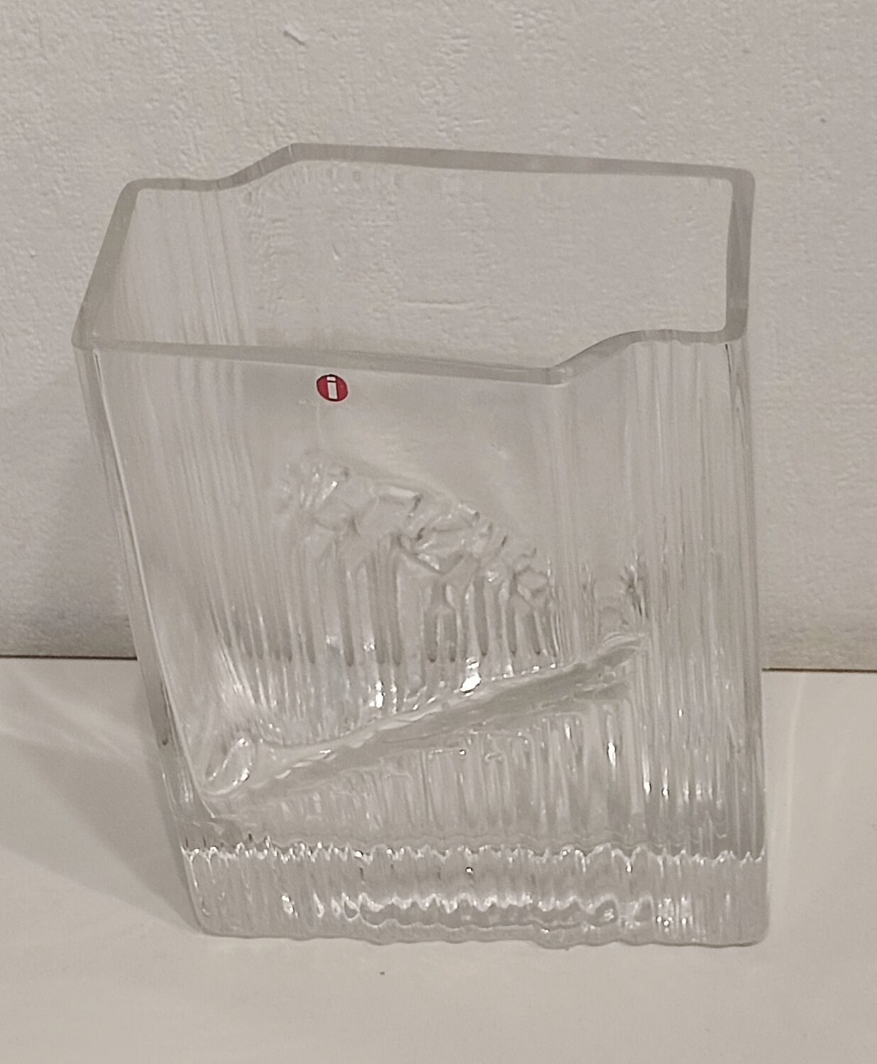 Scandinavian glass vase by vintage Tapio Wirkkala.