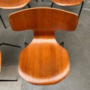 Mid-Century stackable chairs model 3103 Hammer by Arne Jacobsen for Fritz Hansen, Denmark, 1960s, set of 7.