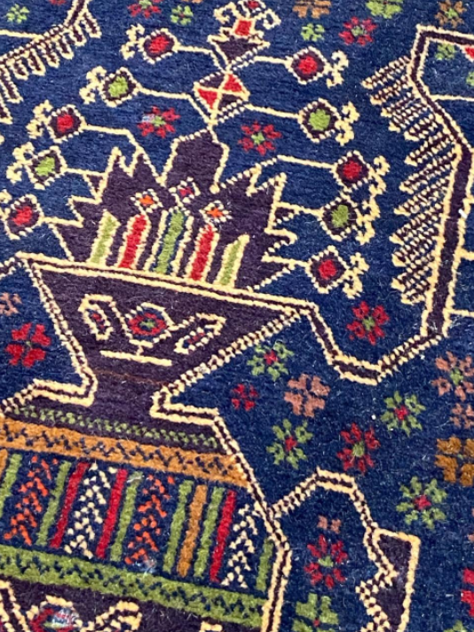 Afghan carpet Baluch vintage 148x87cm