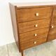 Meuble commode tiroirs et porte, placage chêne, années 60