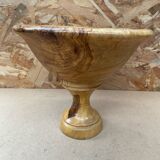 Antique Vintage Turned Wood Centerpiece Cup