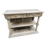 Open buffet in carved wood decorated with fauns and dragons