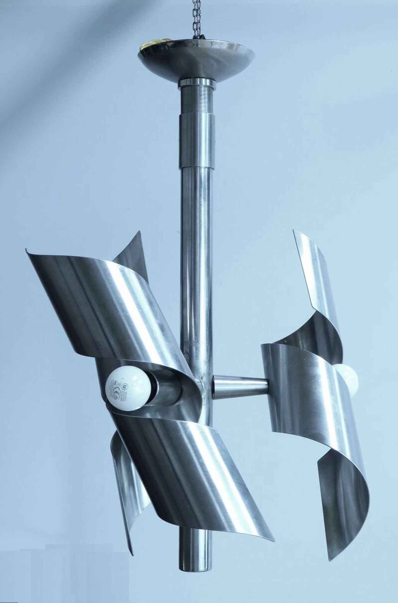 Lustre en Inox, style Space Age - 1960