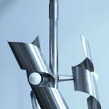 Space Age style stainless steel chandelier - 1960