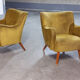 Pair of chairs 50s 60s Design original Italian gold