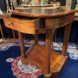 Console desk writing desk sofa back in solid walnut 19th Empire