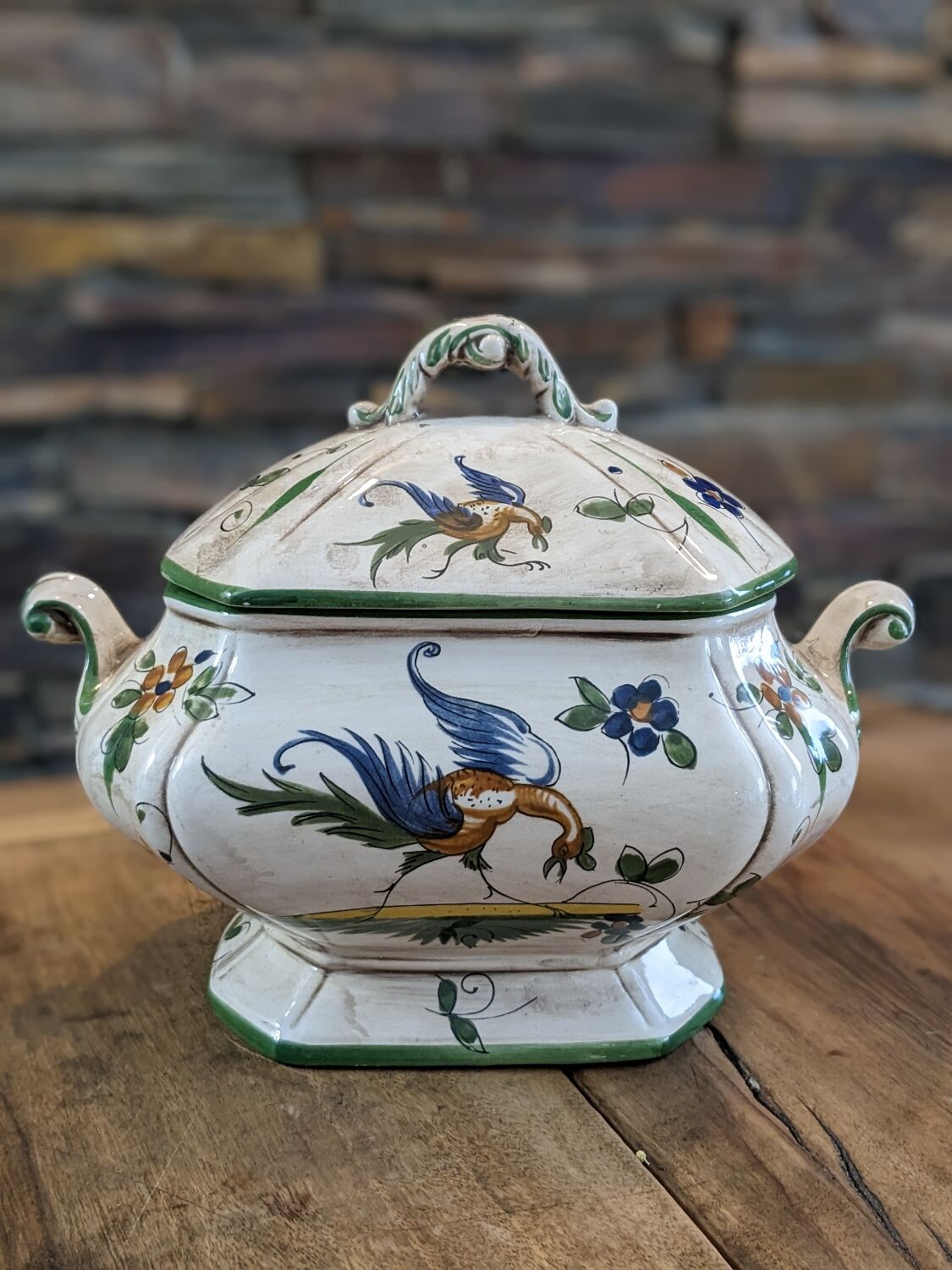 Ancient ceramic tureen Capodimonte Italy