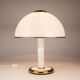 F. Fabbian Mushroom Table Lamp in White and Gold Murano Glass, Italy, 1970s