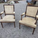 Paire de fauteuils style Louis XVI
